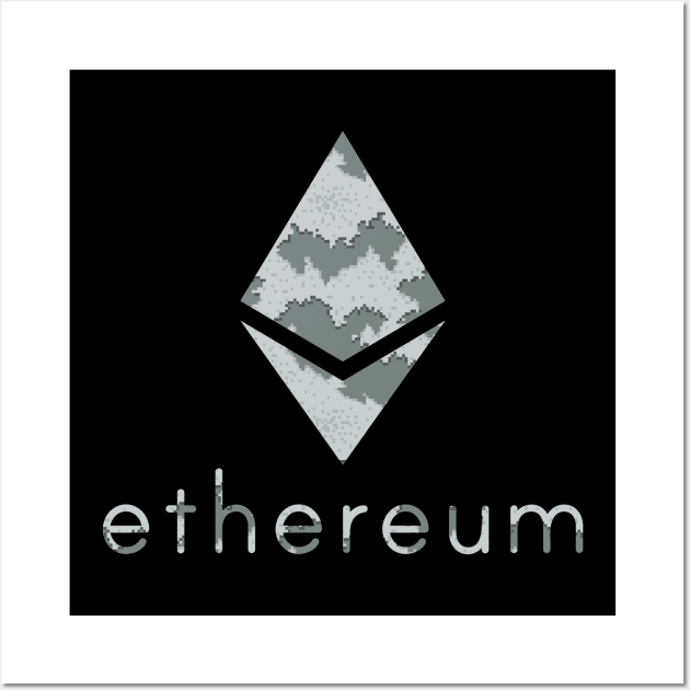 Ethereum Eth coin Crypto coin Cryptocurrency Wall Art by JayD World